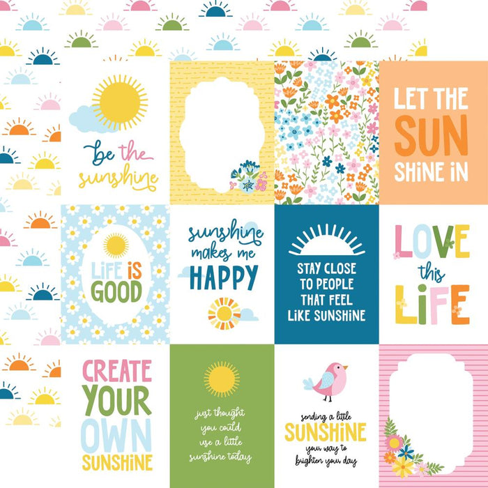 Echo Park You Are My Sunshine - 3x4 Journaling Cards