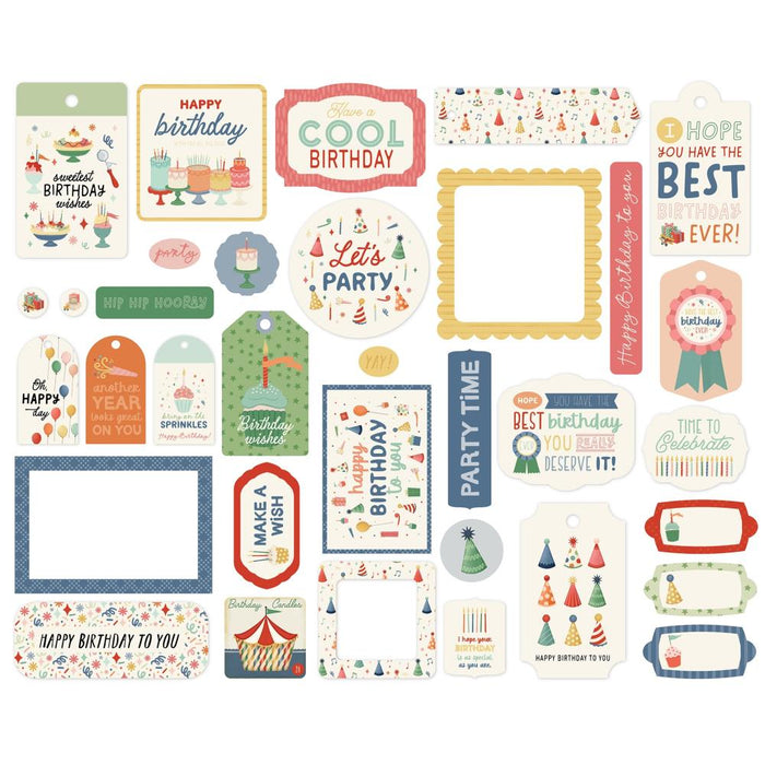 Carta Bella They Say It's Your Birthday - Ephemera Frames & Tags