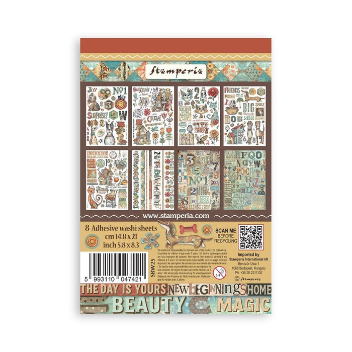 Stamperia Furry Friends - A5 Washi Pad