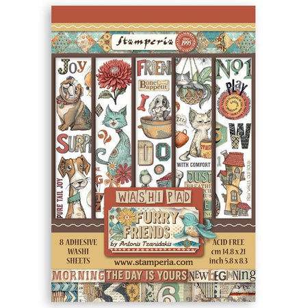 Stamperia Furry Friends - A5 Washi Pad