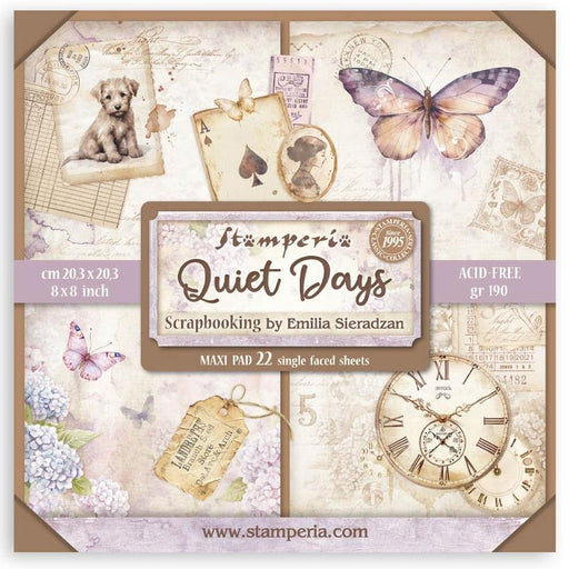 Stamperia Quiet Days - 8x8 Maxi Paper Pack