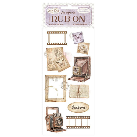 Stamperia Quiet Days - Vintage Photography Rub-Ons