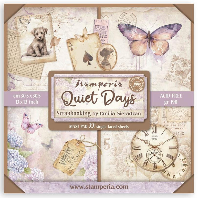 Stamperia Quiet Days - 12x12 Maxi Paper Pack