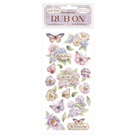 Stamperia Quiet Days - Hydrangea & Butterfly Rub-Ons