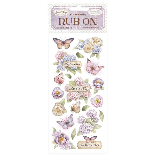 Stamperia Quiet Days - Hydrangea & Butterfly Rub-Ons