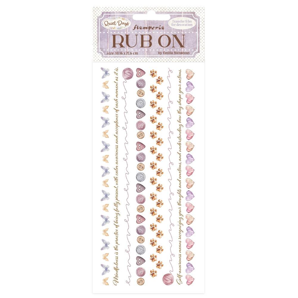 Stamperia Quiet Days - Cozy Borders Rub-Ons