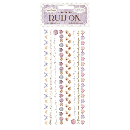 Stamperia Quiet Days - Cozy Borders Rub-Ons