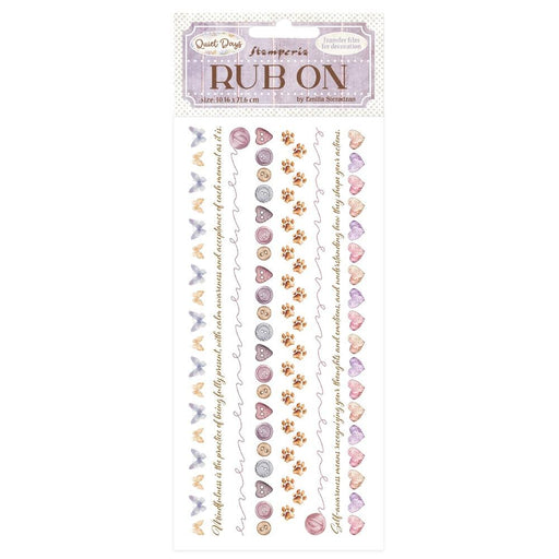 Stamperia Quiet Days - Cozy Borders Rub-Ons