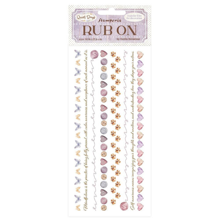 Stamperia Quiet Days - Cozy Borders Rub-Ons