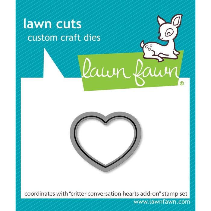 Lawn Fawn Craft Die - Critter Conversation Heart Add On Outline