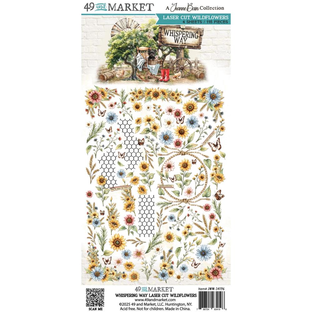 49 & Market Whispering Way - Laser Cut Wildflowers