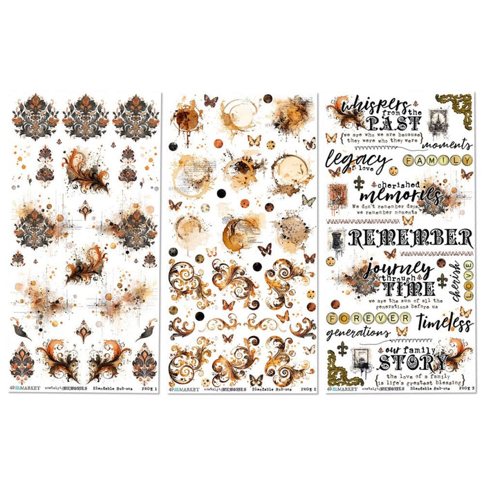 49 & Market Nostalgic Memories - Blendable Rub-On Transfers