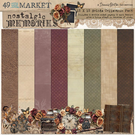 49 & Market Nostalgic Memories - 12x12 Solids Collection Pack