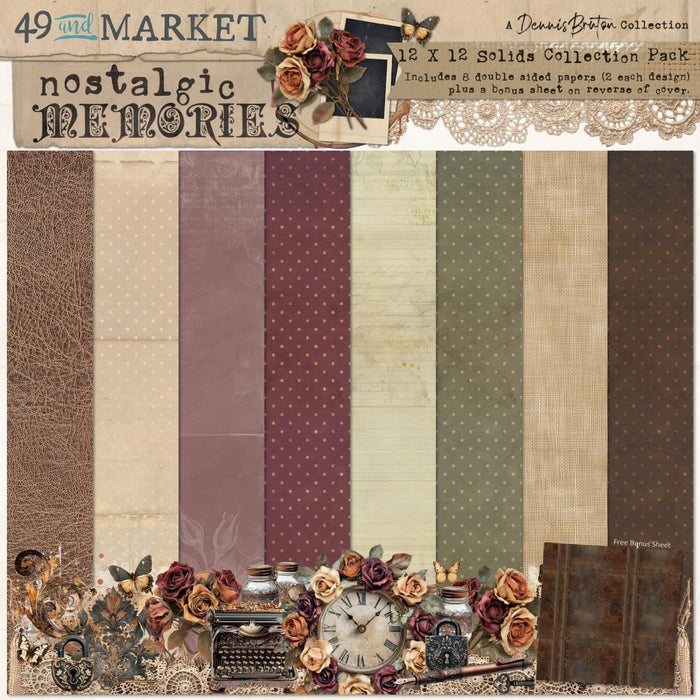 49 & Market Nostalgic Memories - 12x12 Solids Collection Pack