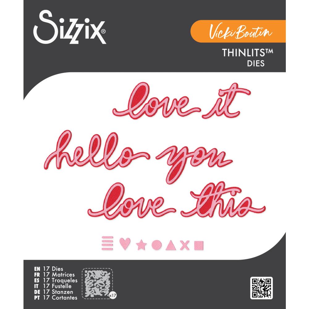 Sizzix Thinlits Die Set by Vicki Boutin - Vicki Script