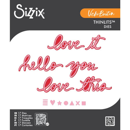 Sizzix Thinlits Die Set by Vicki Boutin - Vicki Script