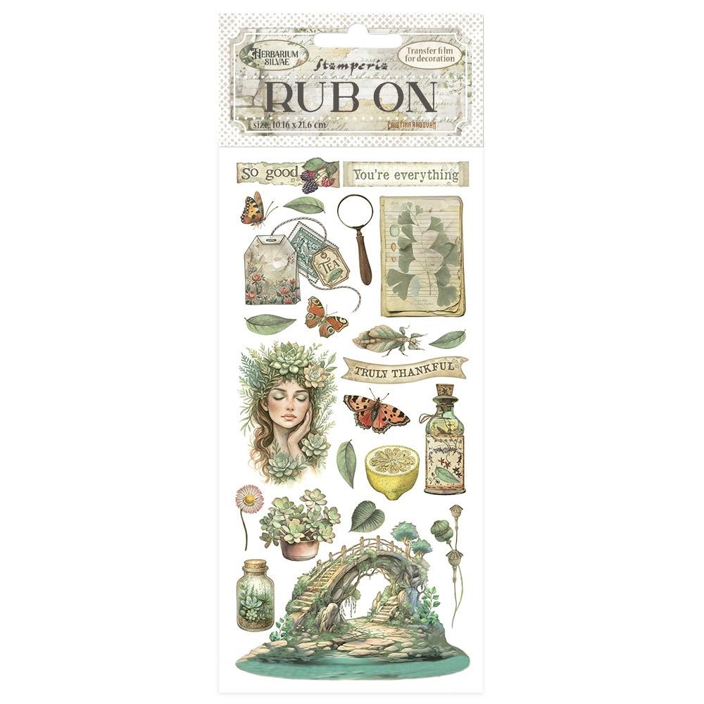 Stamperia Herbarium Silvae - Silver Bridge Rub-Ons