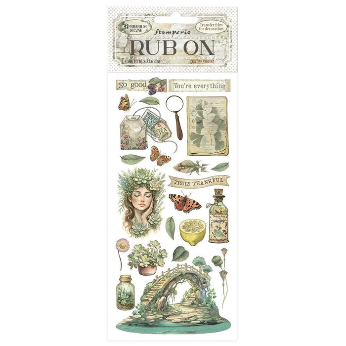 Stamperia Herbarium Silvae - Silver Bridge Rub-Ons
