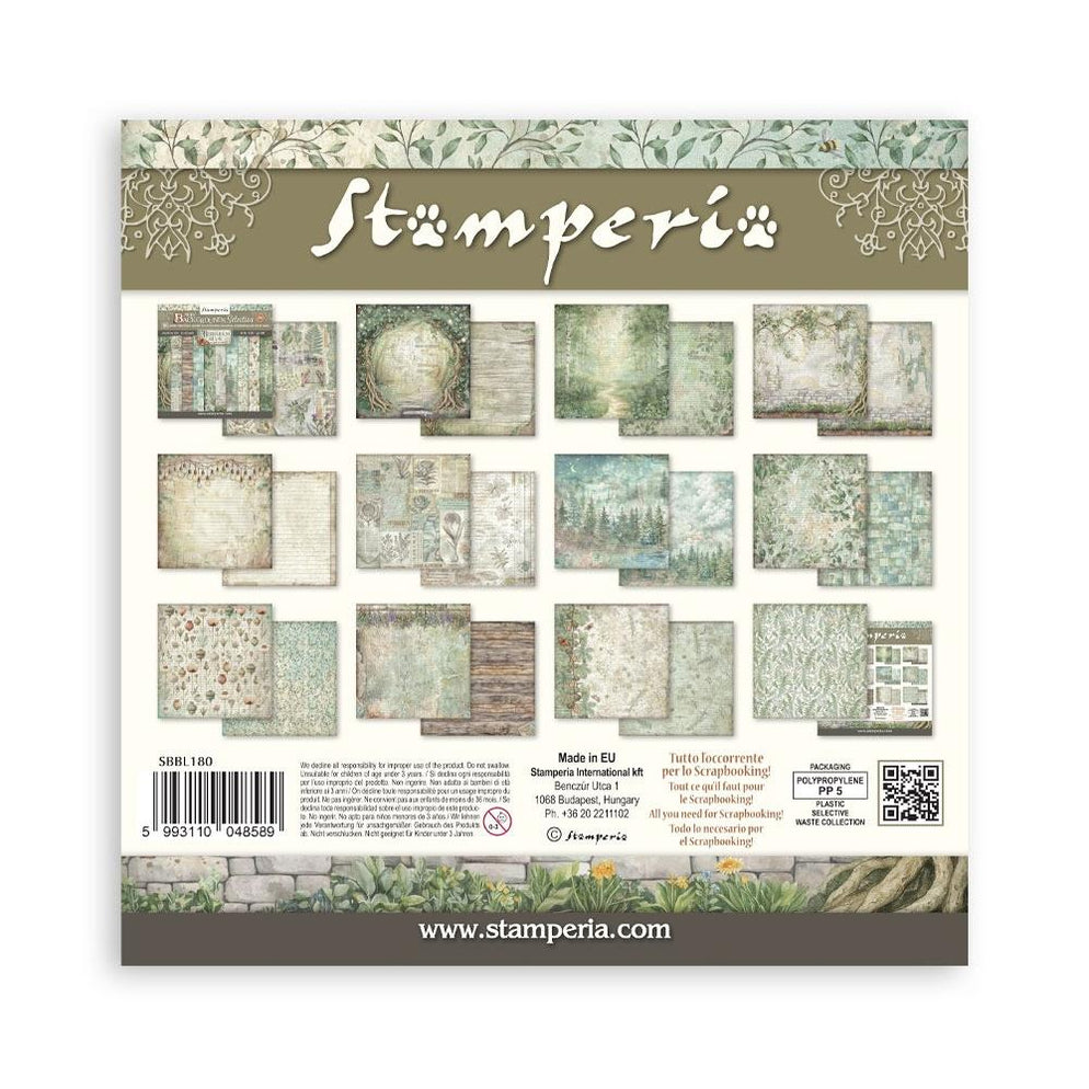 Stamperia Herbarium Silvae - 12x12 Maxi Backgrounds Paper Pack — Papermaze