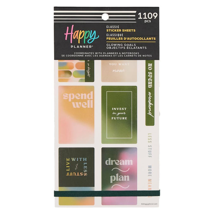 Me & My Big Ideas Happy Planner - Glowing Goals Classic Sticker Value Pack