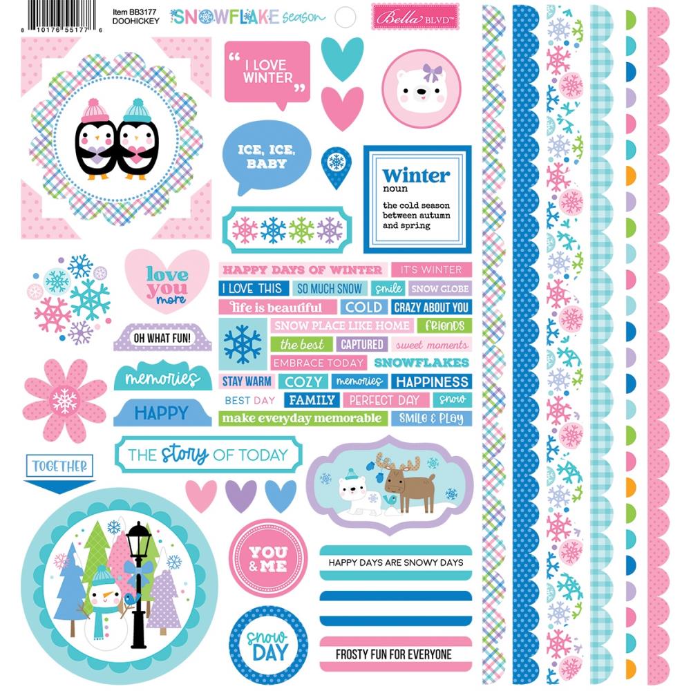 Bella Blvd Snowflake Season - Doohickey Cardstock Stickers
