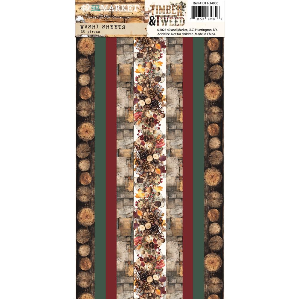 49 & Market Timber & Tweed - Washi Tape Sheets