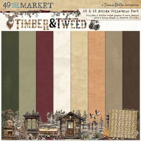 49 & Market Timber & Tweed - 12x12 Solids Collection Pack