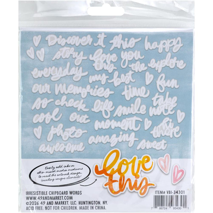 49 & Market Vicky Boutin - Irrestible Chipboard Words