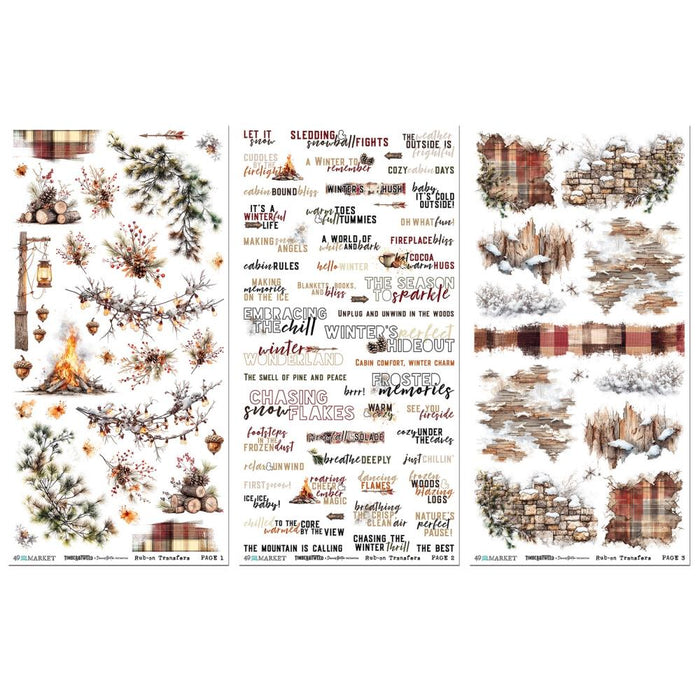 49 & Market Timber & Tweed - Essential Rub-On Transfers