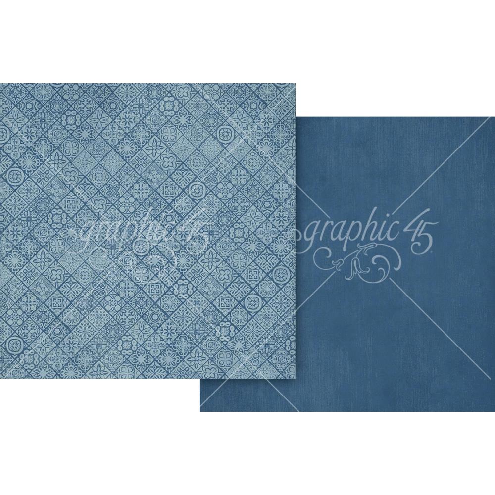 Graphic 45 Scenic Route - Ultramarine Blue Pattern