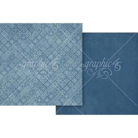 Graphic 45 Scenic Route - Ultramarine Blue Pattern