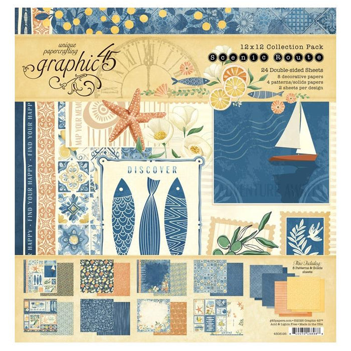 Graphic 45 Scenic Route - 12x12 Collection Kit