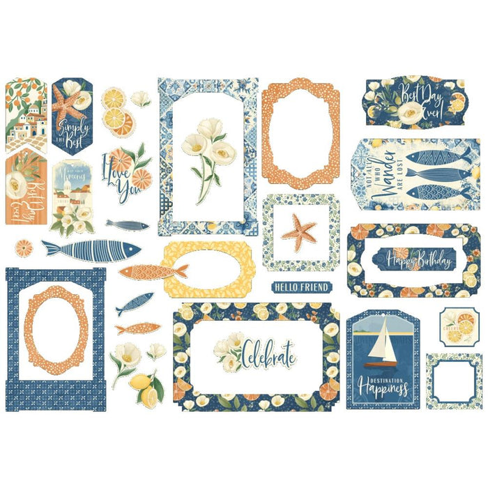 Graphic 45 Scenic Route - Die Cut Tags & Frames
