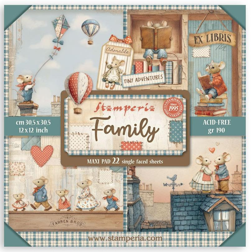 Stamperia Family - 12x12 Maxi Paper Pack