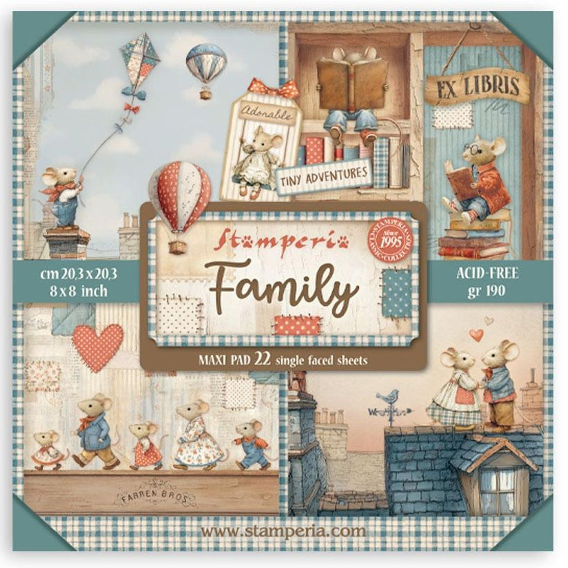 Stamperia Family - 8x8 Maxi Paper Pack