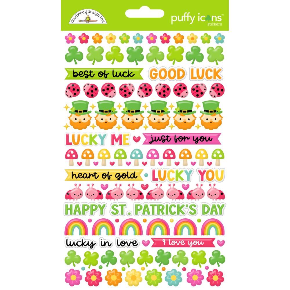 Doodlebug Design Lucky Me - Puffy Icon Stickers
