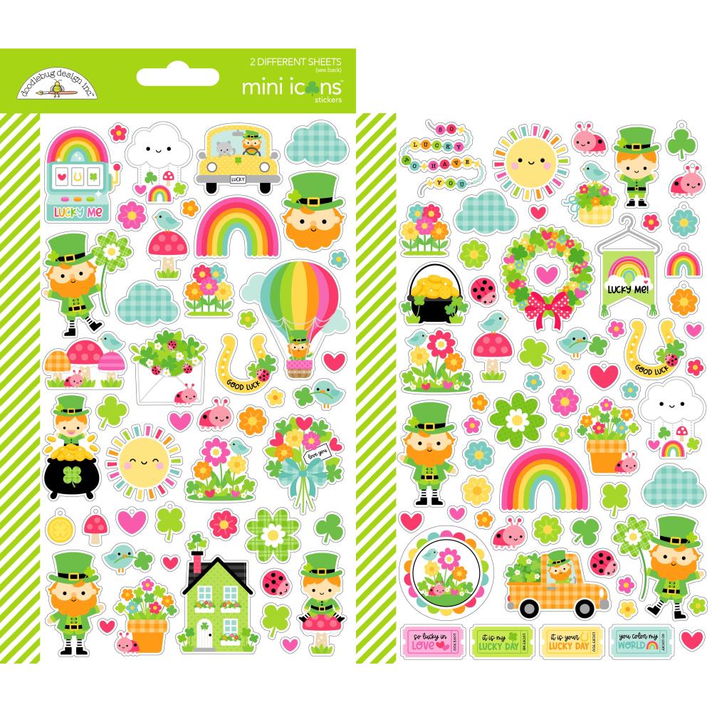 Doodlebug Design Lucky Me - Mini Icon Stickers