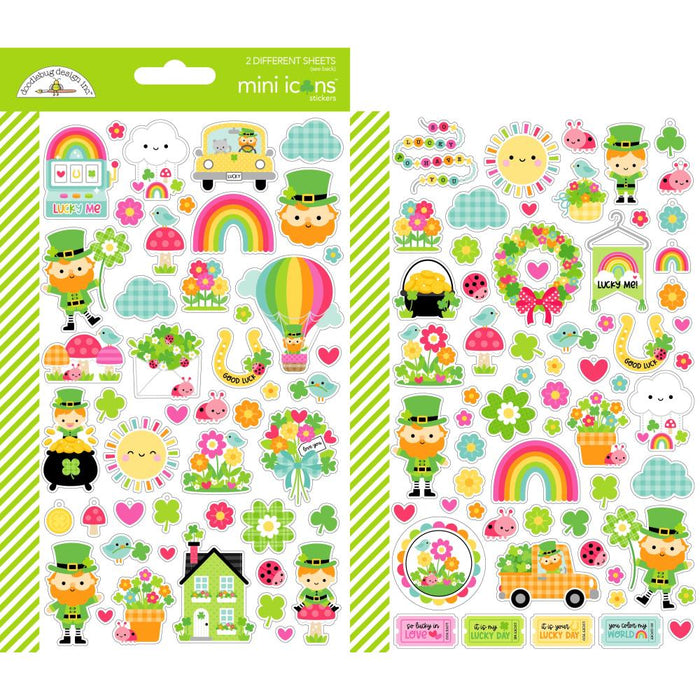 Doodlebug Design Lucky Me - Mini Icon Stickers
