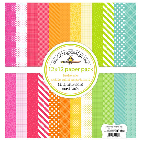 Doodlebug Design Lucky Me - Petite Prints 12x12 Paper Pack