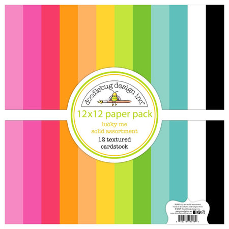 Doodlebug Design Lucky Me - 12x12 Textured Paper Pack