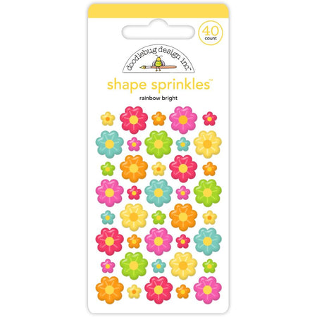 Doodlebug Design Lucky Me - Shape Sprinkles Rainbow Bright