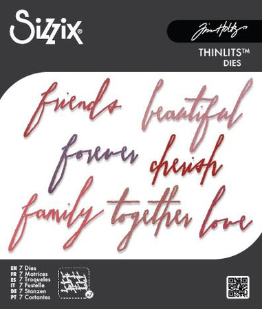Sizzix Tim Holtz Thinlits Die - Handwritten Love