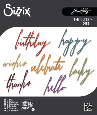 Sizzix Tim Holtz Thinlits Die - Handwritten Celebrate