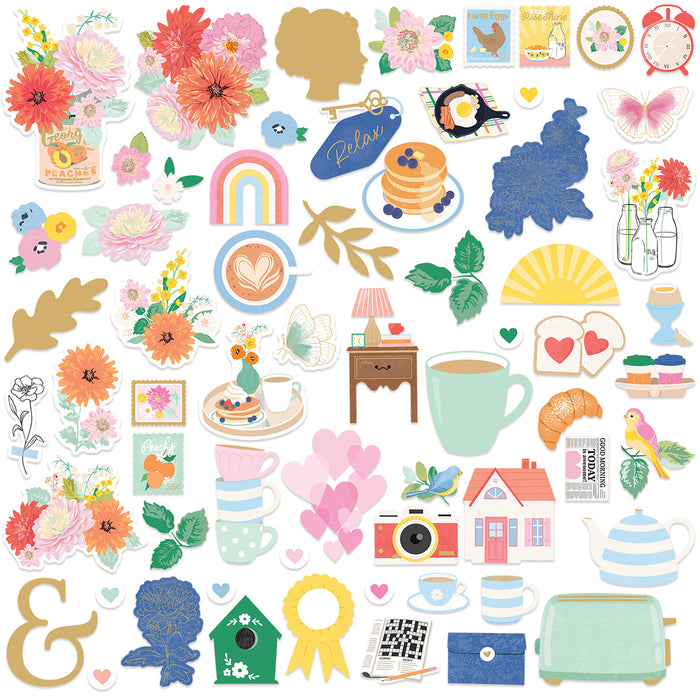 Rosie's Studio Breakfast In Bed - Die Cut Ephemera
