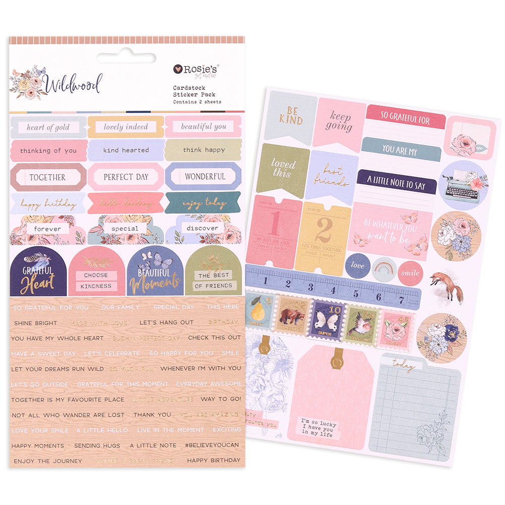 Rosie's Studio Wildwood - Cardstock Sticker Pack