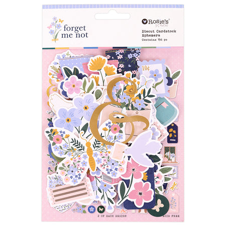 Rosie's Studio Forget Me Not - Die Cut Ephemera