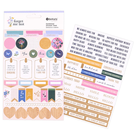 Rosie's Studio Forget Me Not - Cardstock Sticker Pack