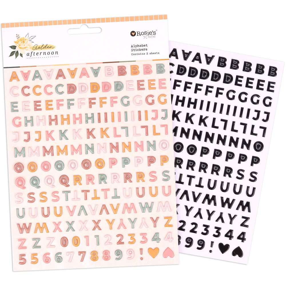 Rosie's Studio Golden Afternoon - Alphabet Stickers