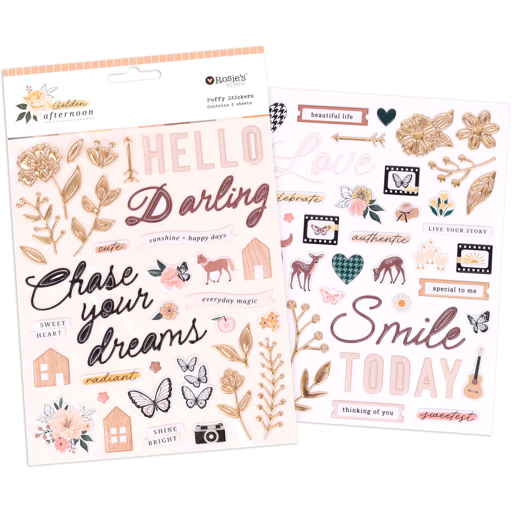 Rosie's Studio Golden Afternoon - Puffy Stickers
