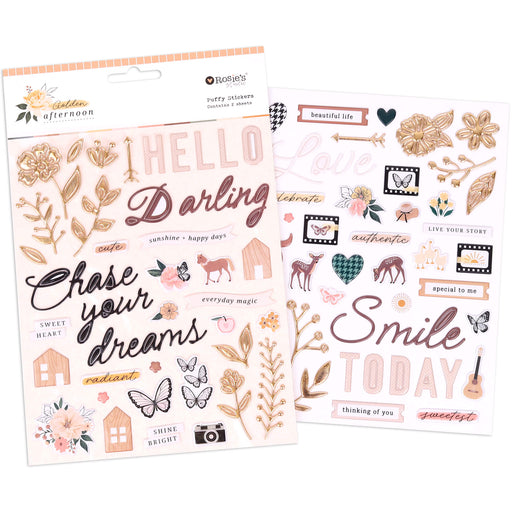 Rosie's Studio Golden Afternoon - Puffy Stickers